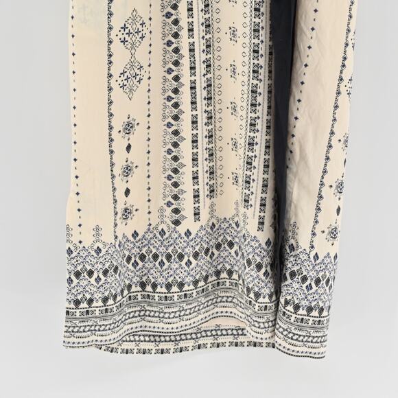 Anthropologie Womens Even Tide Shift Dress Size 4 HD IN PARIS Ivory Boho Print - Picture 4 of 12